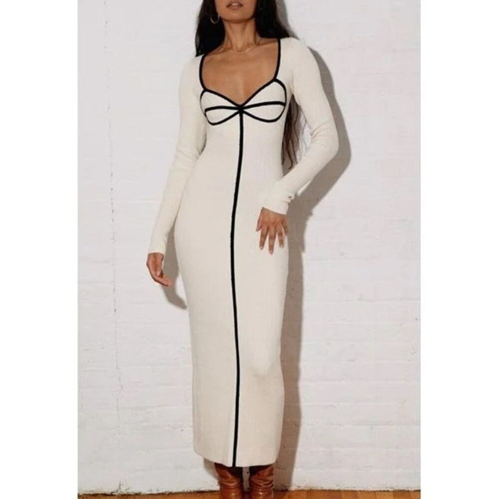 Mara Hoffman + Net Sustain Lucienne Ribbed Organic Cotton-blend Midi Dress XS - Picture 2 of 16
